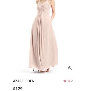 Azazie Eden bridesmaid dress in dusty rose.